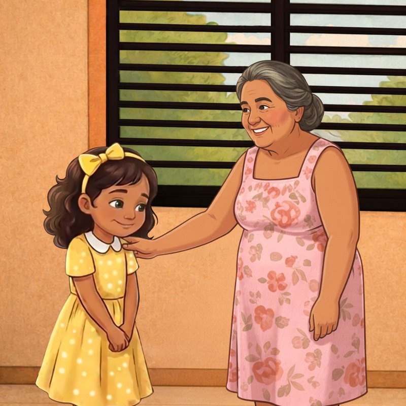Little Grandma blessing Ana